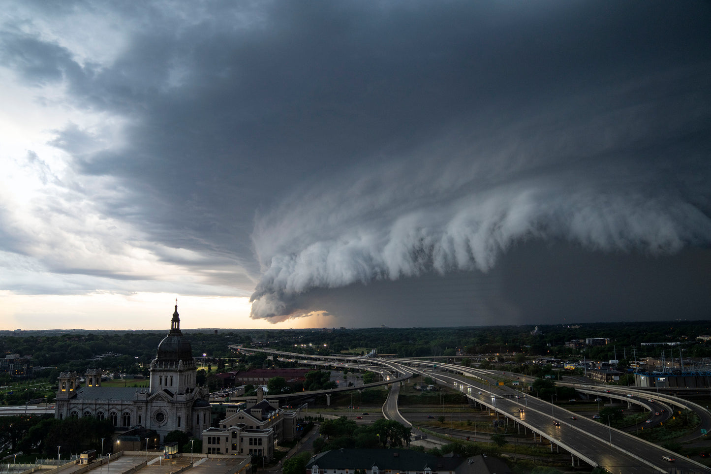 Minneapolis Basilica Storm Clouds Photo Print