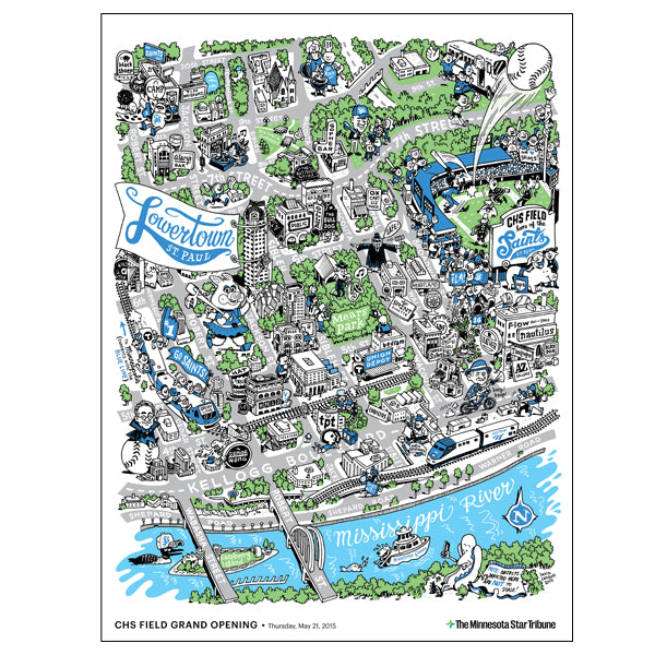Lowertown St. Paul Page Poster Reprint