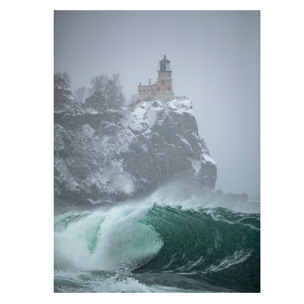 Waves at Split Rock Lighthouse Photo Print