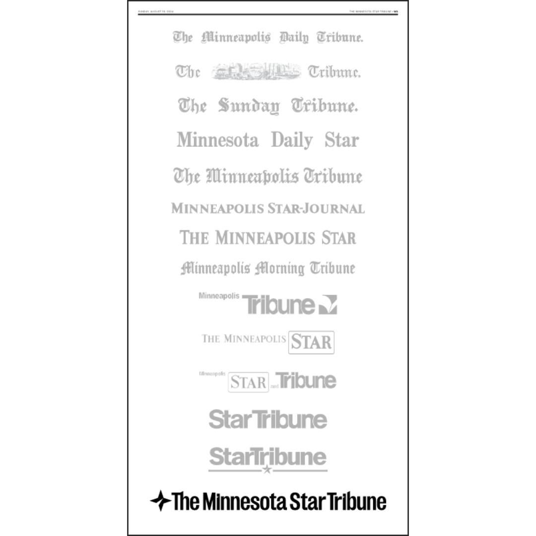 The Minnesota Star Tribune 2024 Rebrand Page Poster Reprint