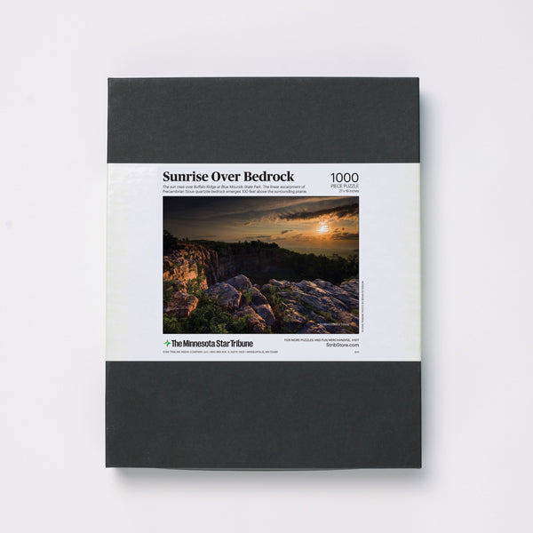 "Sunrise Over Bedrock" at Blue Mounds Jigsaw Puzzle