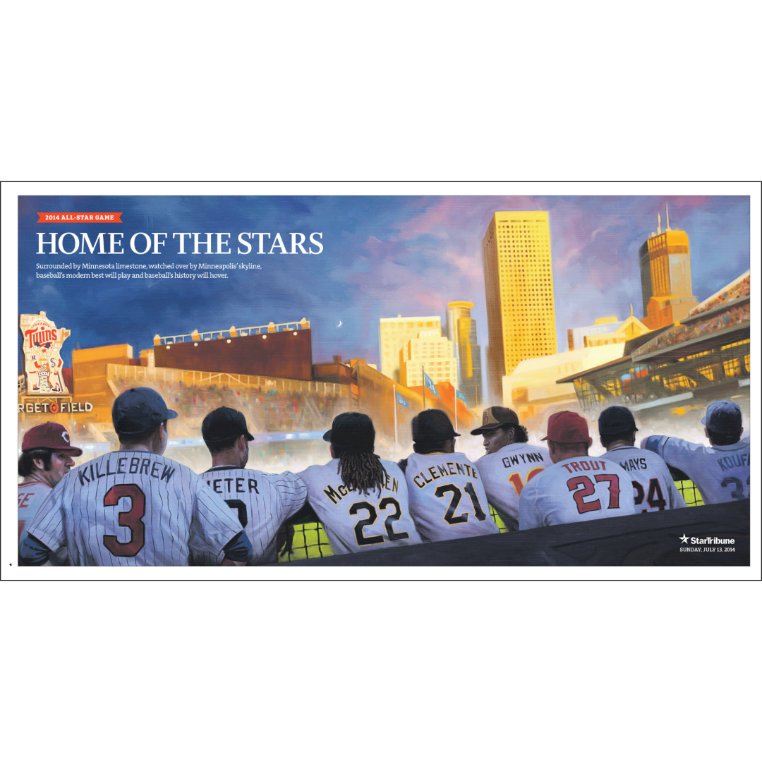 "Home of the Stars" 2014 All-Star Game Page Poster Reprint