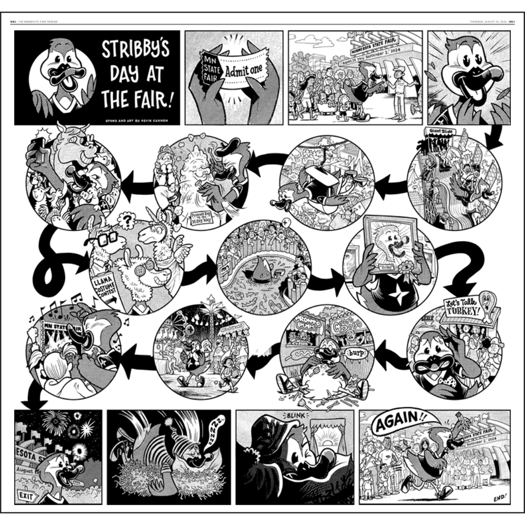 Stribby's Day at the Fair Page Poster Reprint
