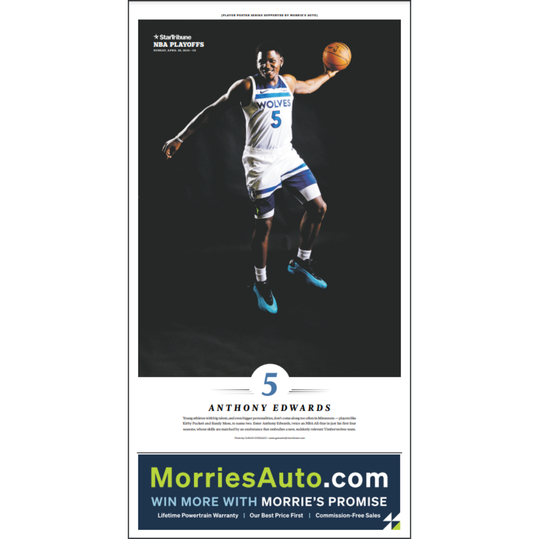 2023-2024 Timberwolves Player Page Poster Series Set