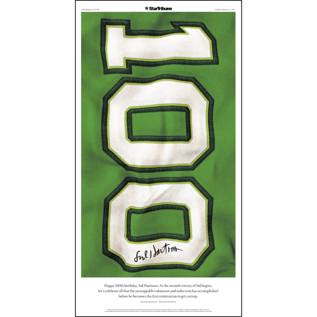 Happy 100th birthday, Sid Hartman Page Poster Reprint