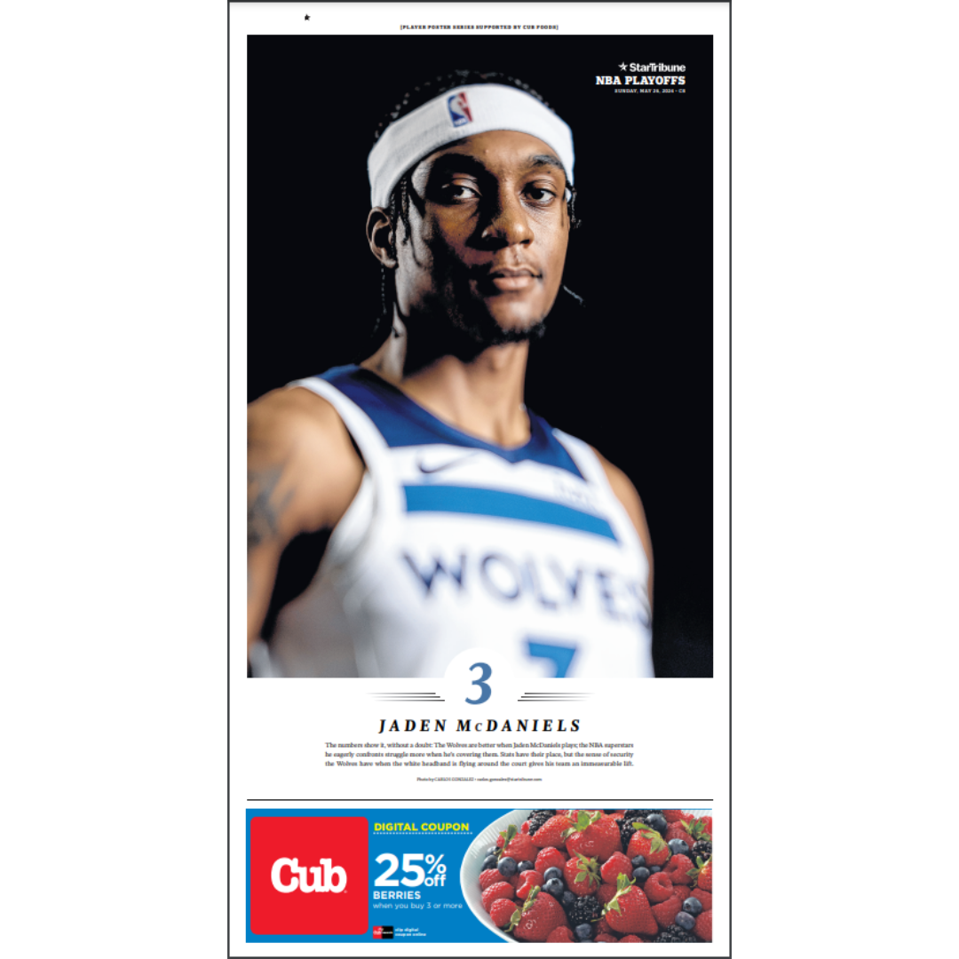 2023-2024 Timberwolves Player Page Poster Series Set