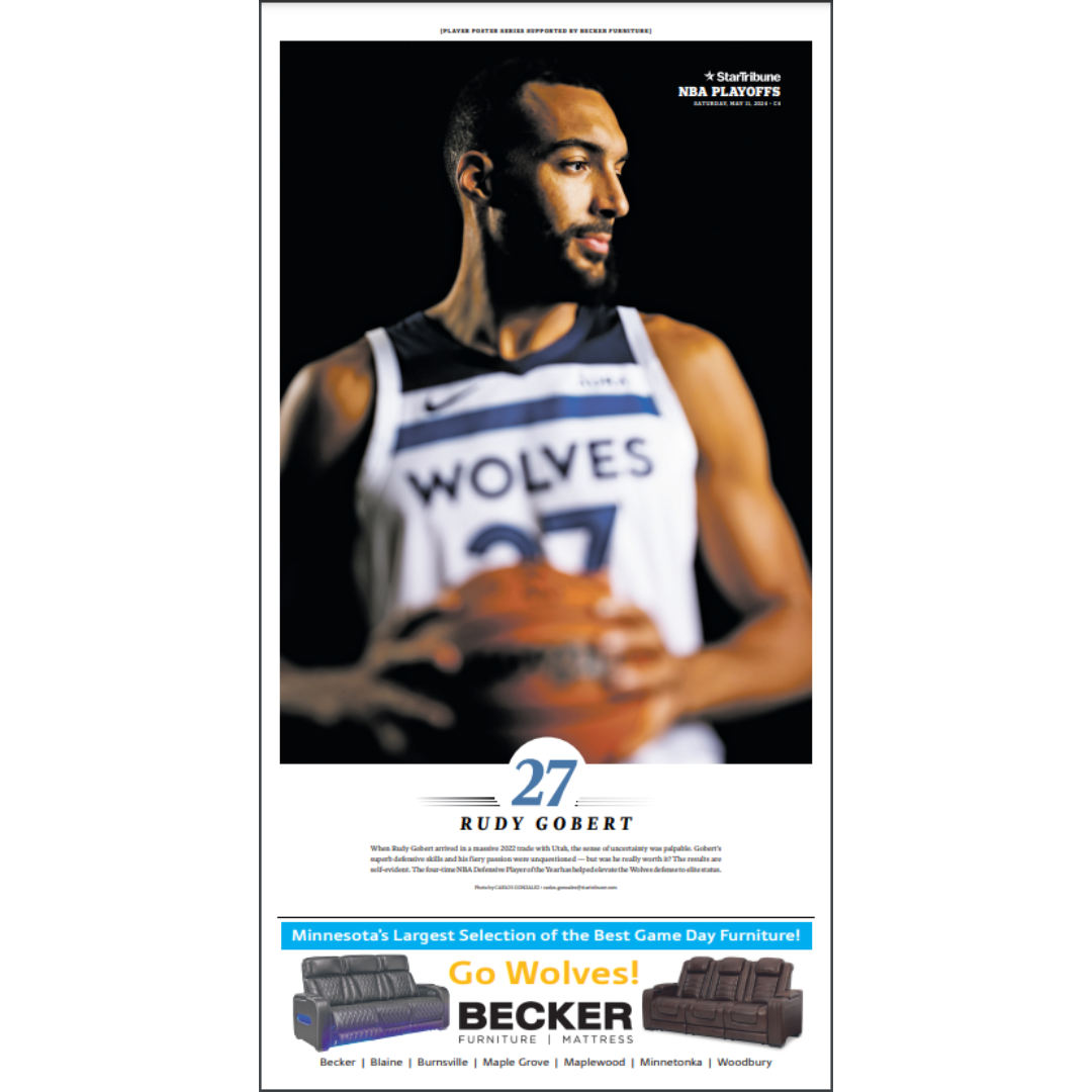 2023-2024 Timberwolves Player Page Poster Series Set