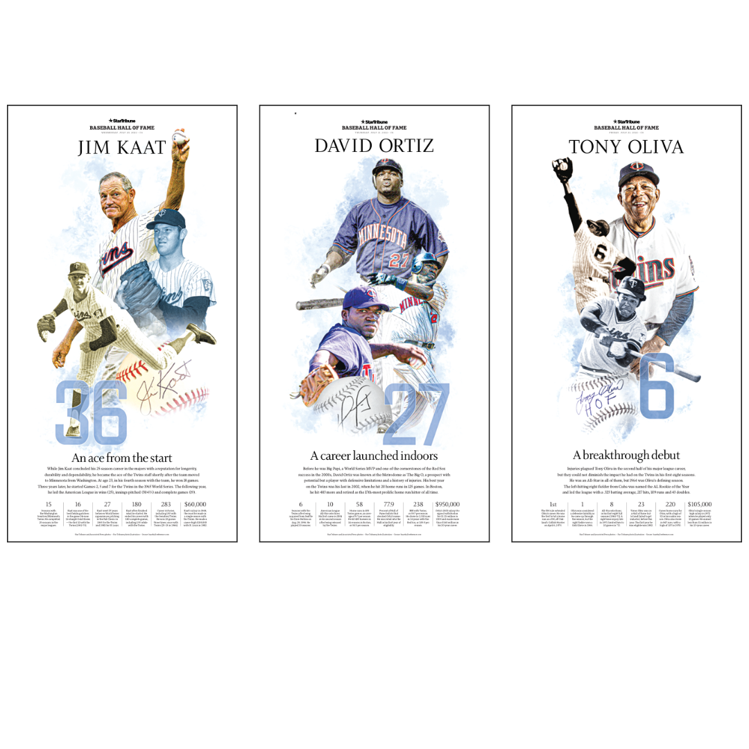 2022 Baseball Hall of Fame Player Page Poster Series Set