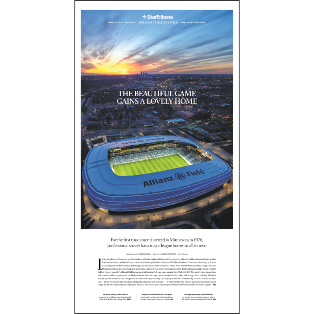 Welcome to Allianz Field Page Poster Reprint