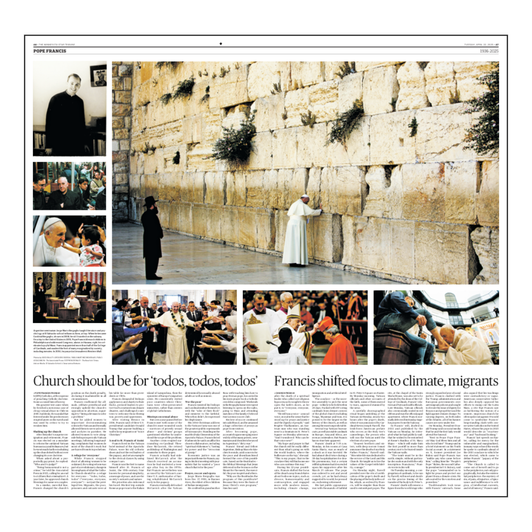 Remembering Pope Francis Page Poster Reprint