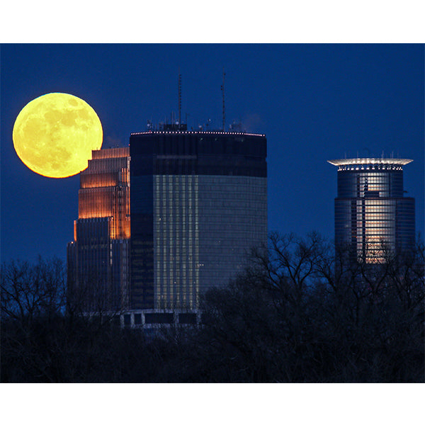 Downtown Supermoon - Photo Print