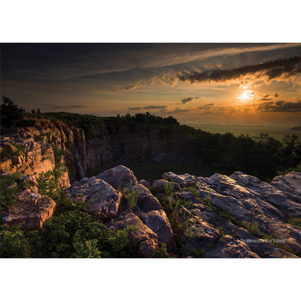 "Sunrise Over Bedrock" at Blue Mounds Jigsaw Puzzle