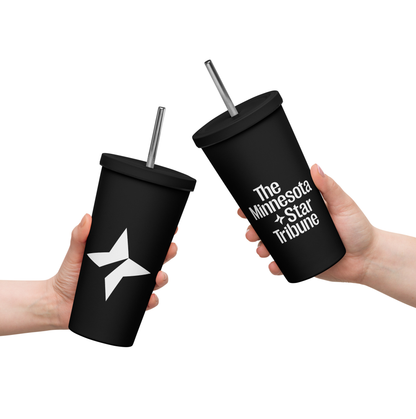 Logo Cup with Straw