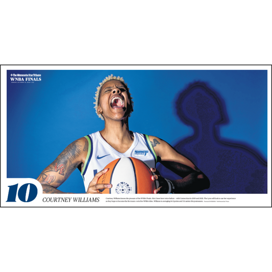 "Courtney Williams" 2024 WNBA Finals Lynx Player Page Poster Reprint