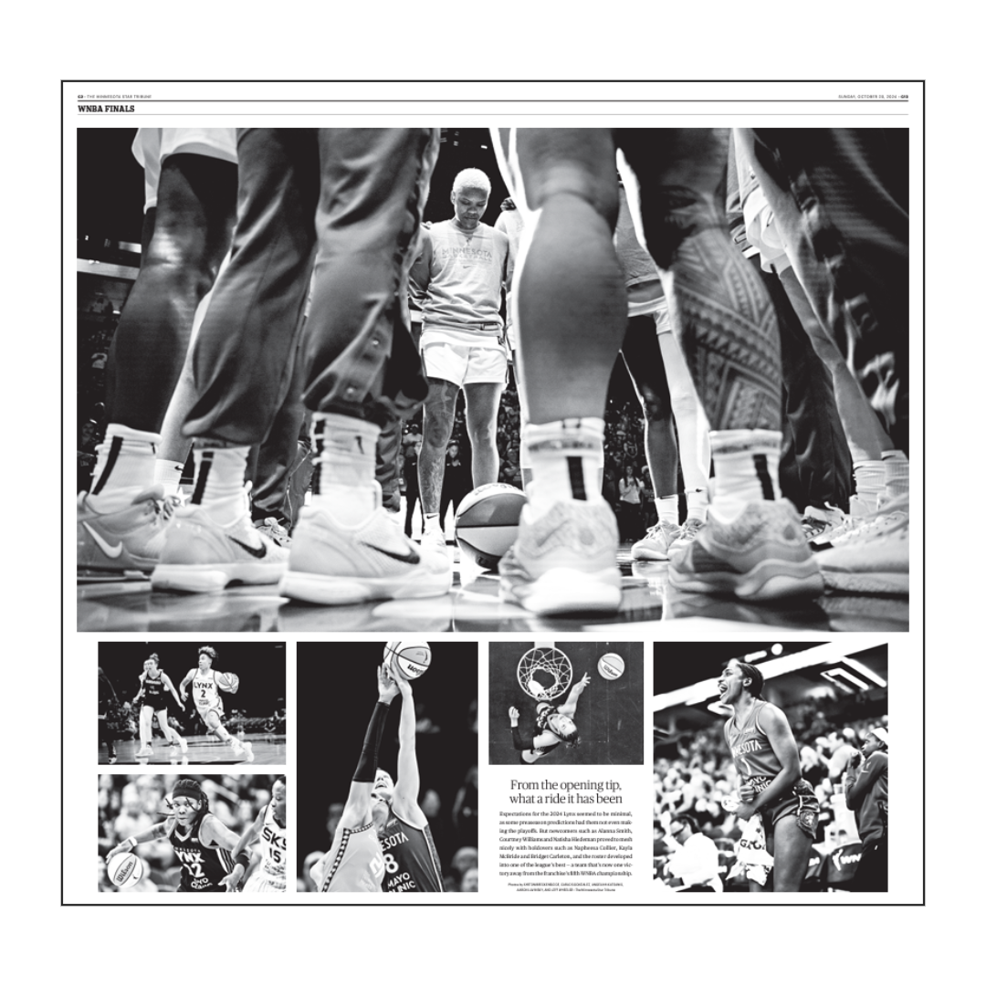 "From the opening tip, what a ride it has been" 2024 WNBA Finals Lynx Page Poster Reprint