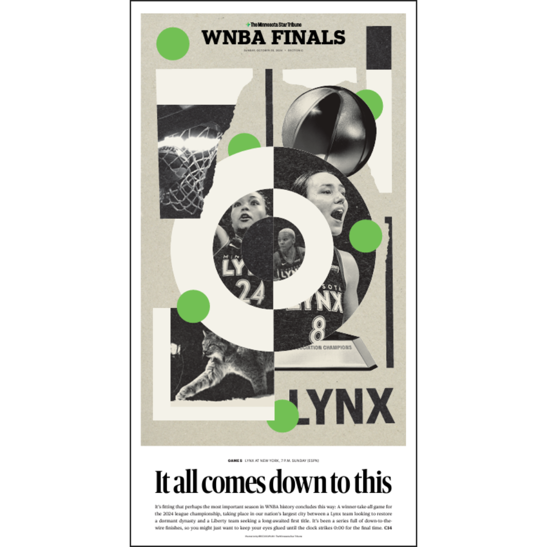 "It all comes down to this" 2024 WNBA Finals Lynx Page Poster Reprint