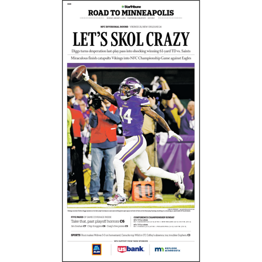 "LET'S SKOL CRAZY" Page Poster Reprint