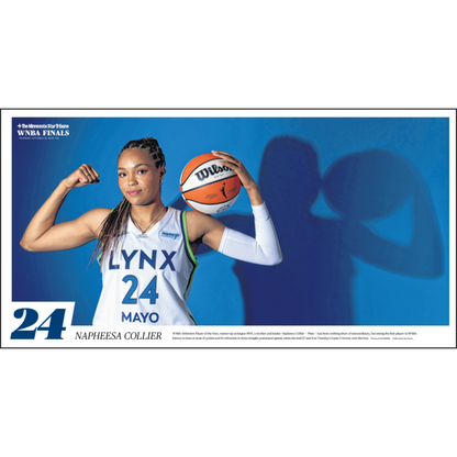 "Napheesa Collier" 2024 WNBA Finals Lynx Player Page Poster Reprint