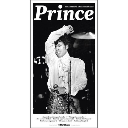 "Remembering a Minnesota Icon" Prince Page Poster Reprint Set