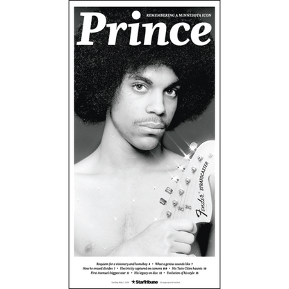 "Remembering a Minnesota Icon" Prince Page Poster Reprint Set