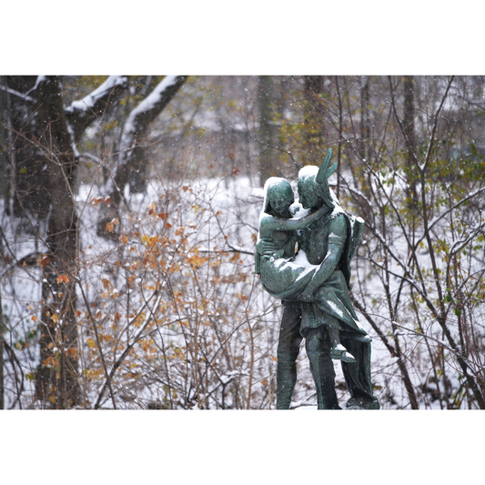 Snowy Jacob Fjelde Sculpture Photo Print