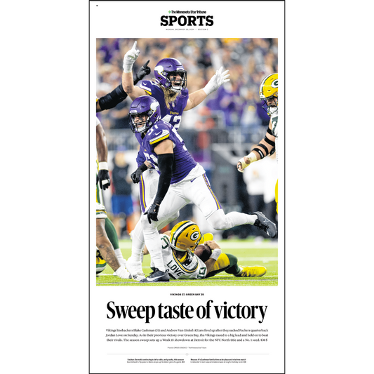 "Sweep taste of victory" Vikings Page Poster Reprint