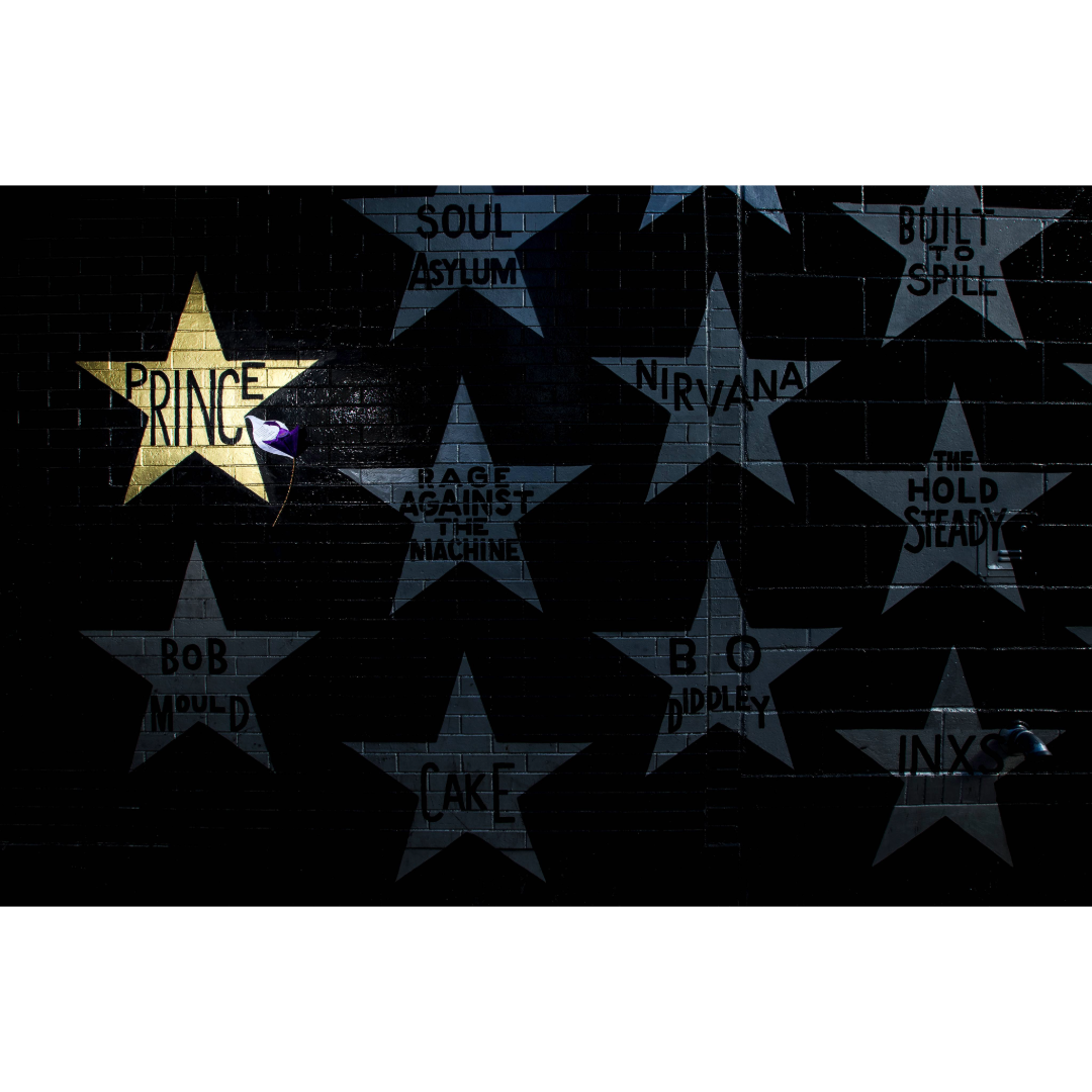 Prince First Avenue Gold Star Photo Print