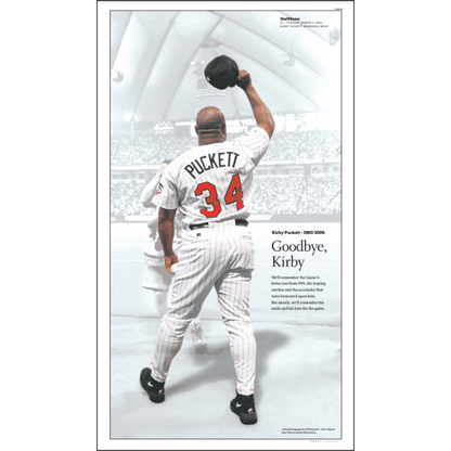 Remembering Kirby Puckett Page Poster Reprint Set