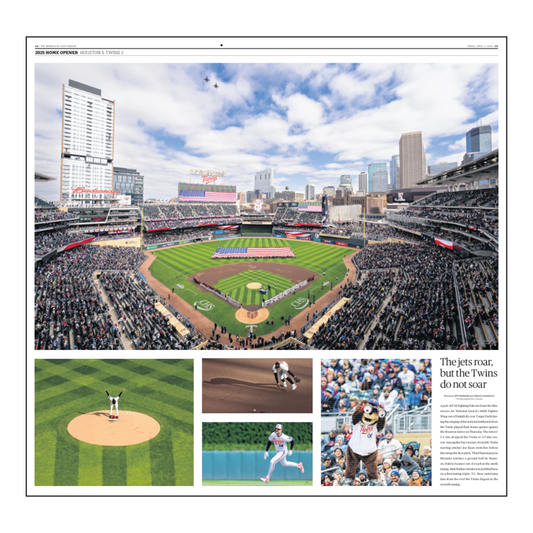 2025 Twins Home Opener Page Poster Reprint