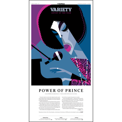 2016 Artist of the Year Prince Page Poster Reprints