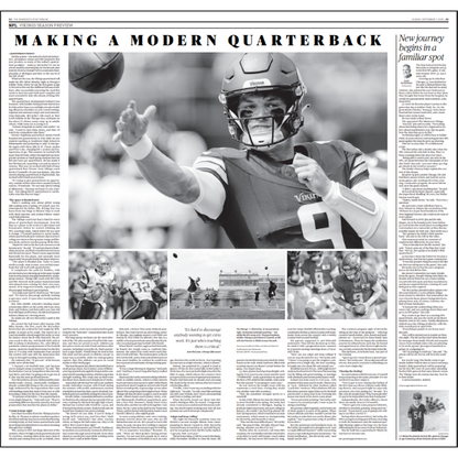 "Making a Modern Quarterback" J.J. McCarthy Poster Reprint Set