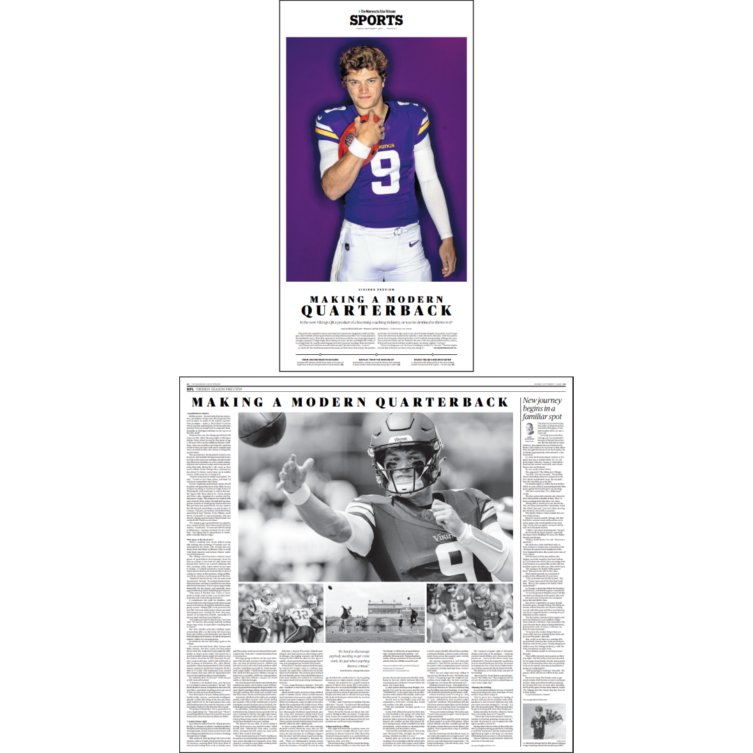 "Making a Modern Quarterback" J.J. McCarthy Poster Reprint Set