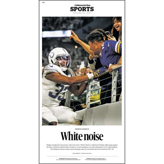 "White noise" Vikings Monday Night Football Page Poster Reprint