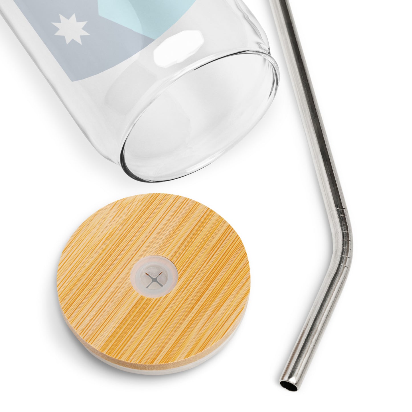 Minnesota State Flag Can-Shaped Glass