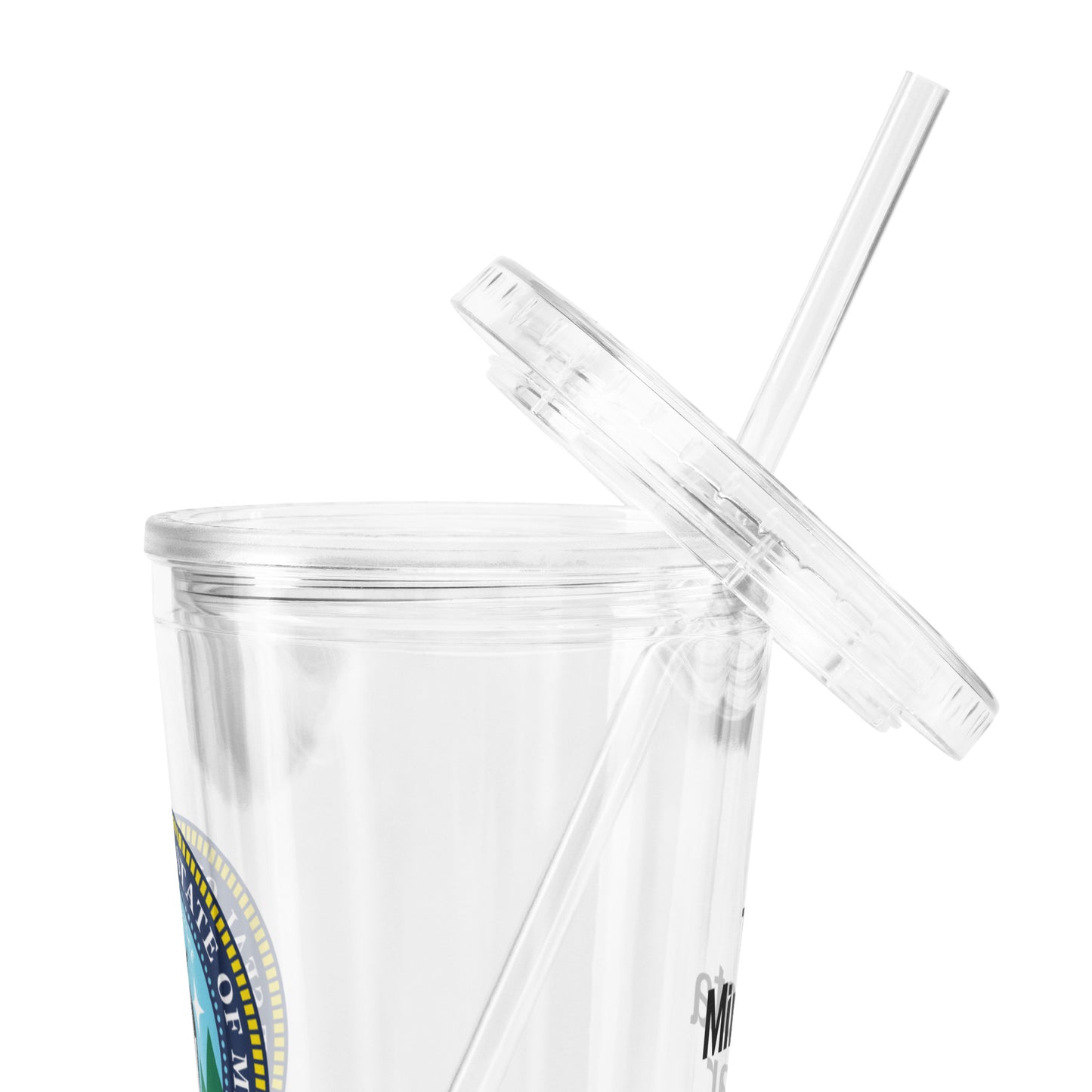 Minnesota State Seal Clear Plastic Tumbler
