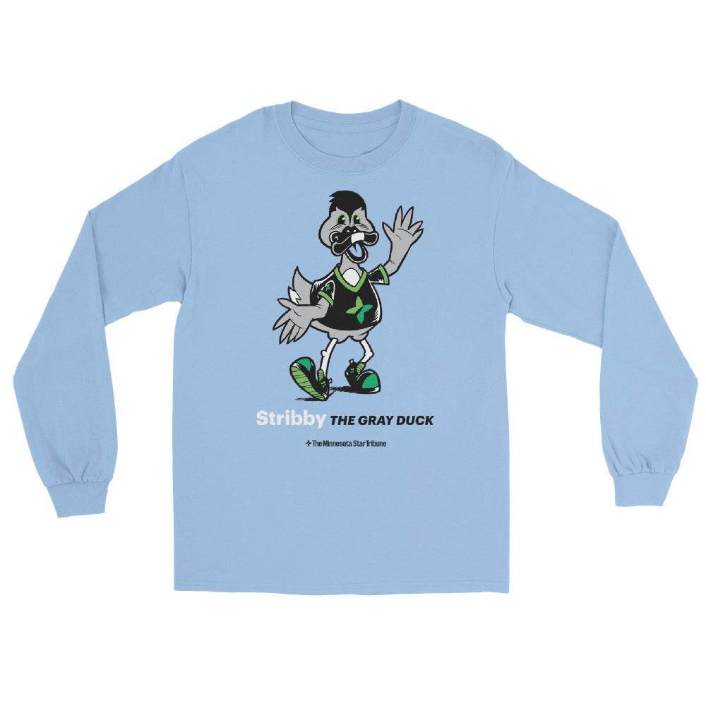 Stribby the Gray Duck Long Sleeve Shirt