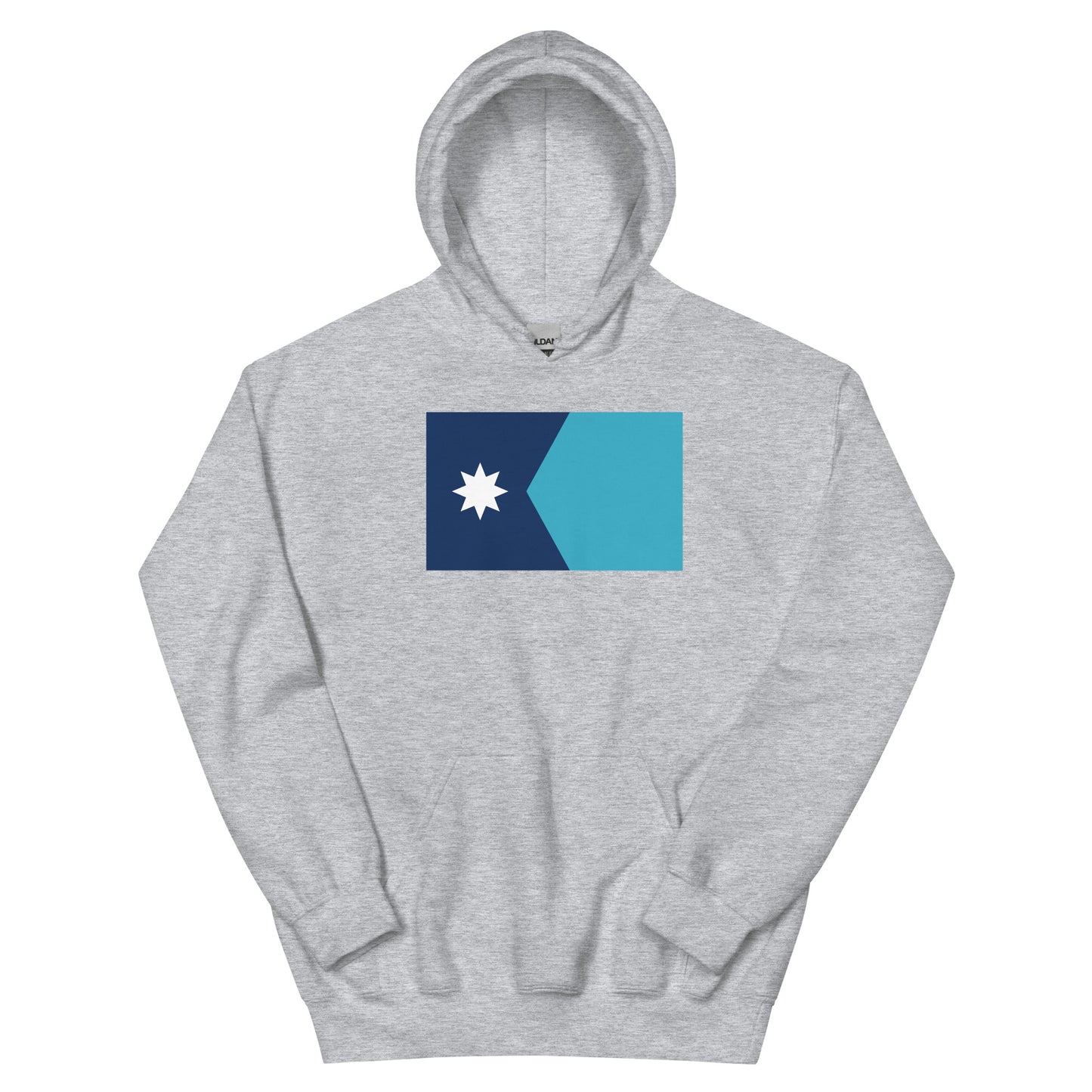 Grey Hoodie featuring the 2024 Redesigned Minnesota State Flag