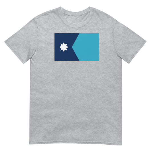 Grey T-Shirt featuring the 2024 Redesigned Minnesota State Flag