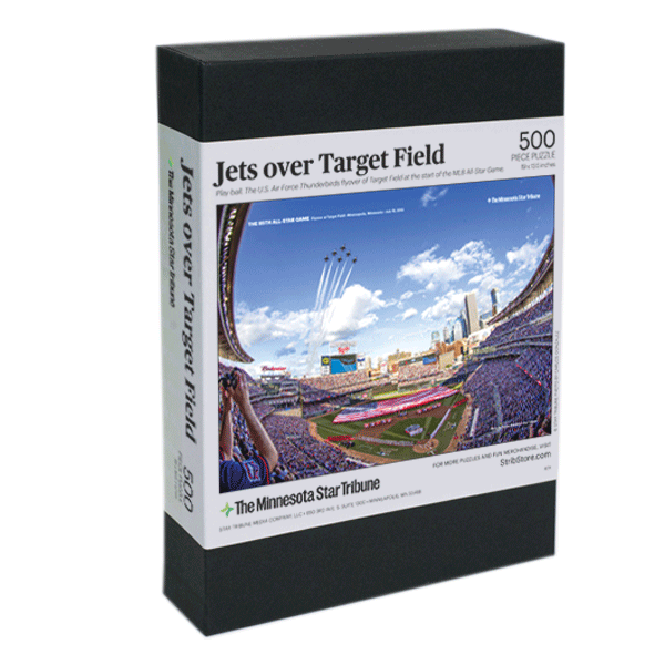 Jets over Target Field Jigsaw Puzzle (500 pieces)